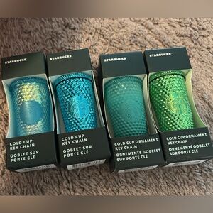 Starbucks Vibrant Cold Cup Keychains set !